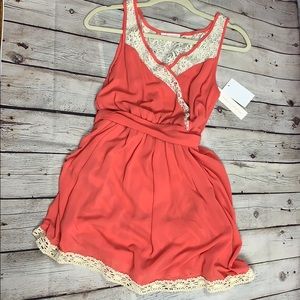 NWT 🍑 Peaches & Cream Dress w/ Lace Detail